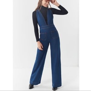 urban outfitters jean jumpsuit